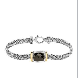 Effy Onyx Cable Bracelet in 18K gold and Sterling Silver